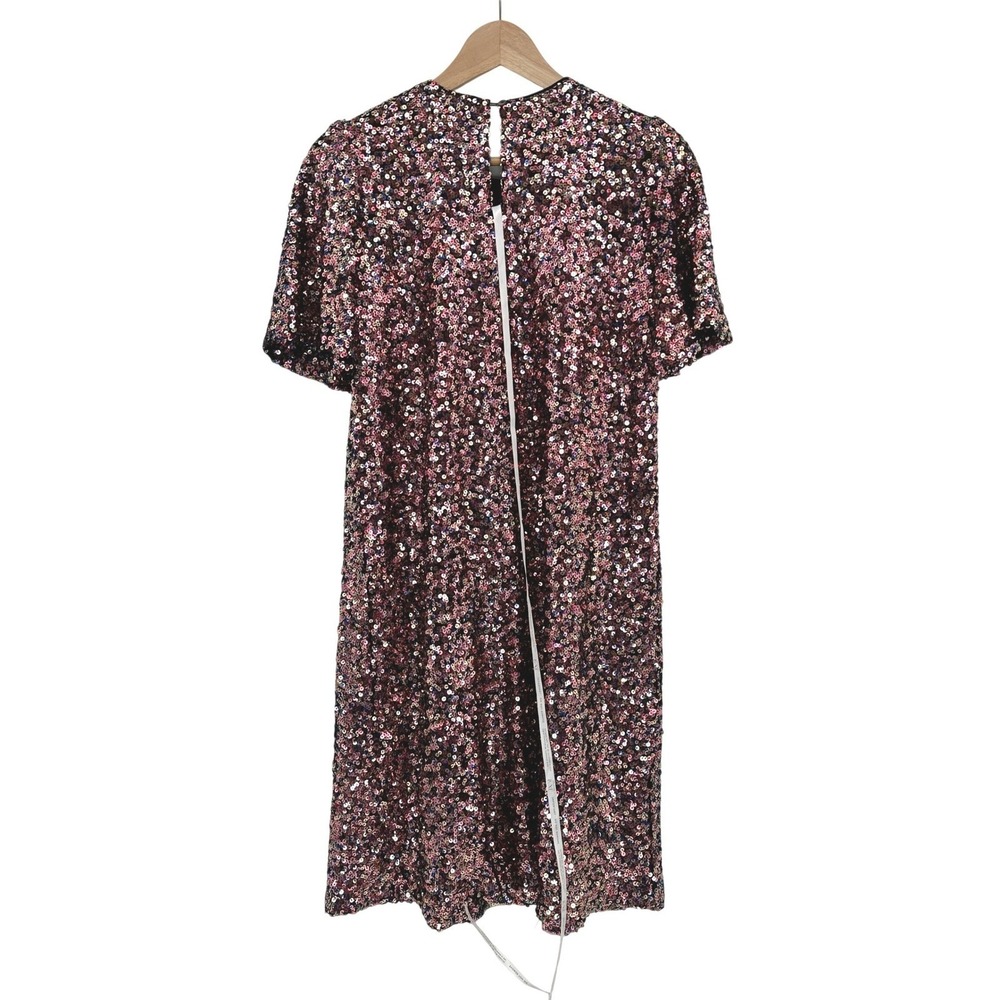 Seraphine Luxe Bambi Pink Sequin Shift Dress‎ Womens 6 Short Sleeve Mini NWT - Picture 6 of 10